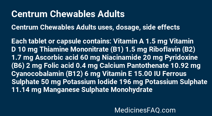 Centrum Chewables Adults