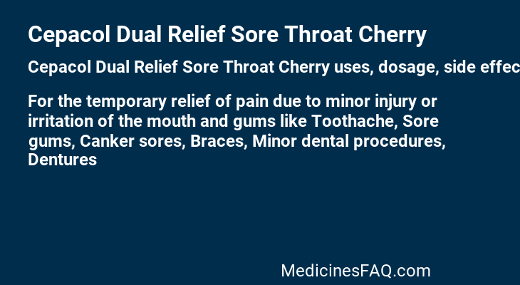 Cepacol Dual Relief Sore Throat Cherry