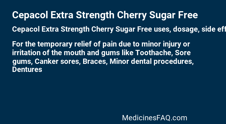 Cepacol Extra Strength Cherry Sugar Free