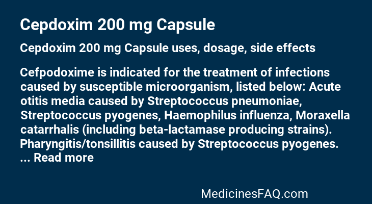 Cepdoxim 200 mg Capsule