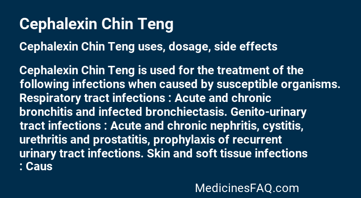 Cephalexin Chin Teng
