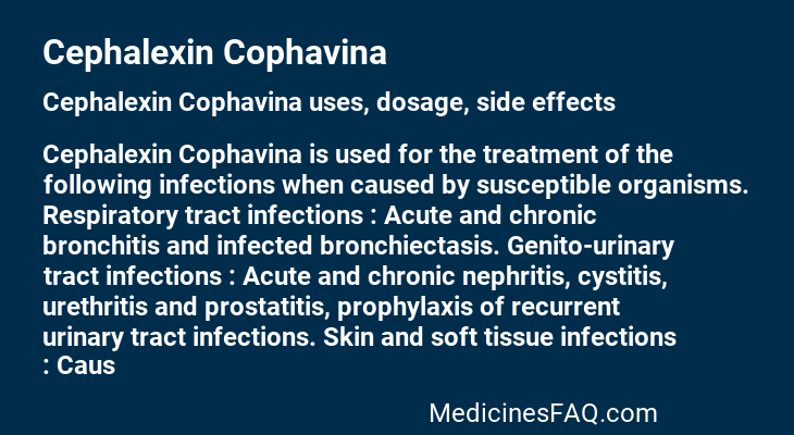 Cephalexin Cophavina