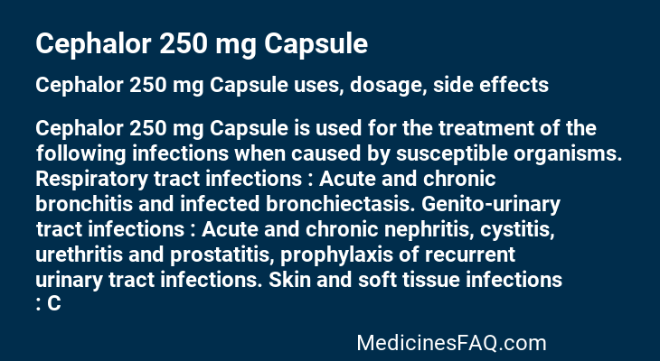 Cephalor 250 mg Capsule