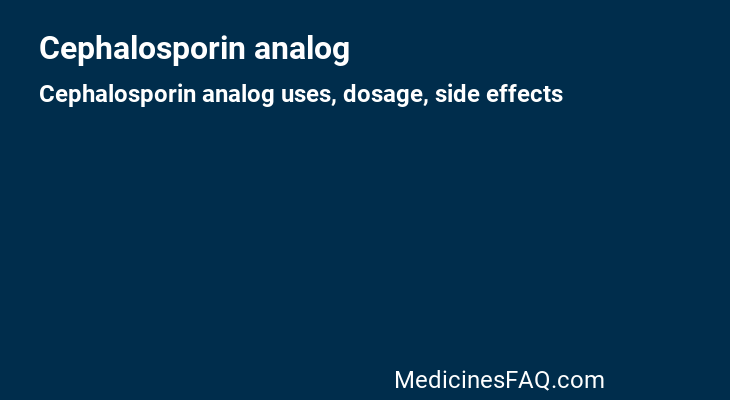 Cephalosporin analog
