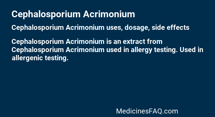 Cephalosporium Acrimonium