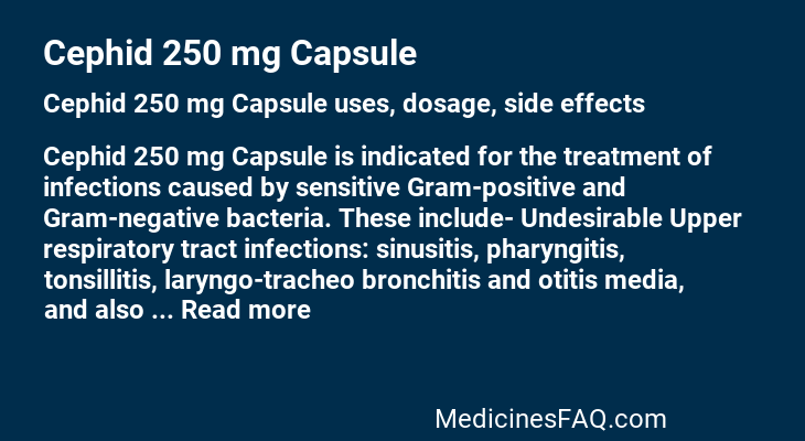 Cephid 250 mg Capsule