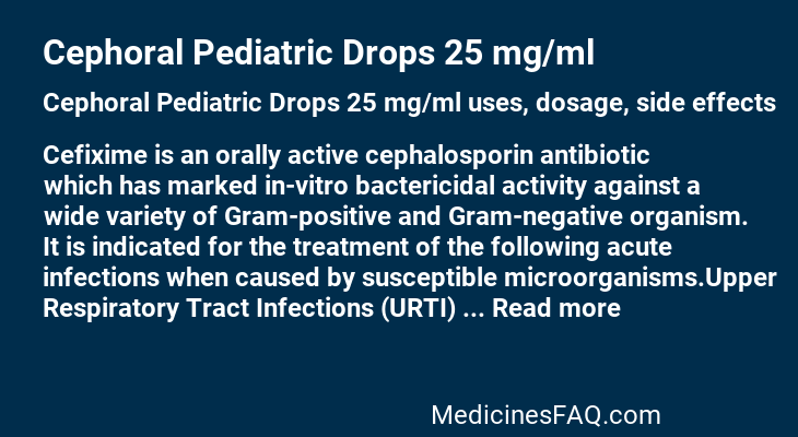 Cephoral Pediatric Drops 25 mg/ml