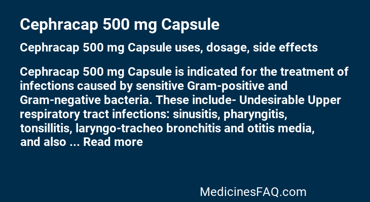 Cephracap 500 mg Capsule