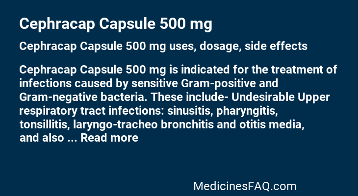 Cephracap Capsule 500 mg