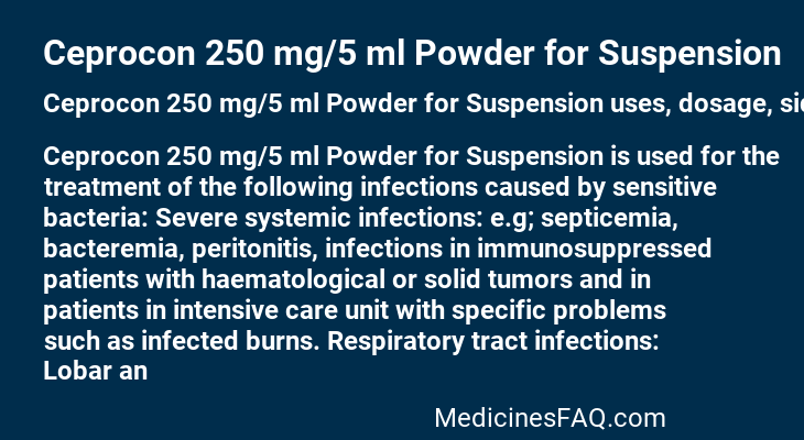 Ceprocon 250 mg/5 ml Powder for Suspension