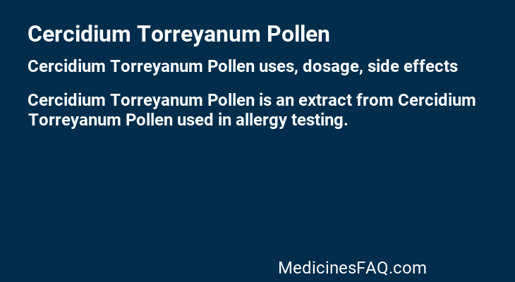 Cercidium Torreyanum Pollen
