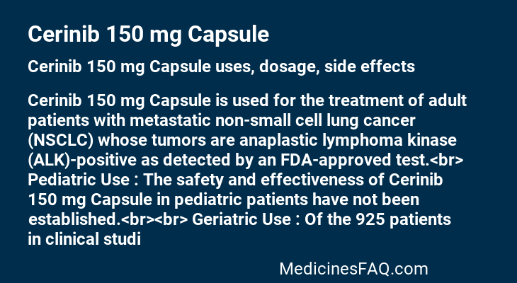 Cerinib 150 mg Capsule