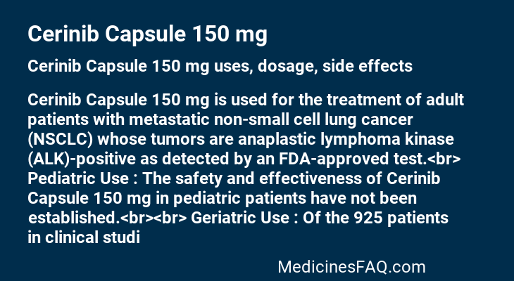 Cerinib Capsule 150 mg