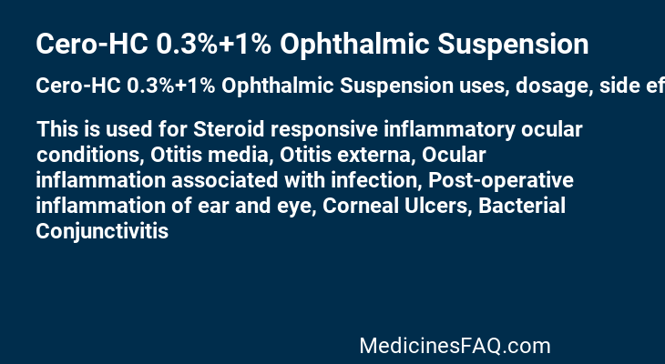 Cero-HC 0.3%+1% Ophthalmic Suspension