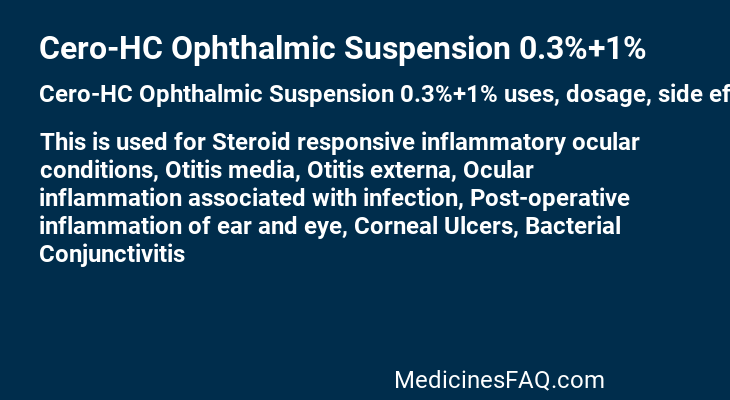 Cero-HC Ophthalmic Suspension 0.3%+1%