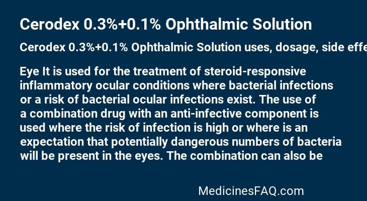 Cerodex 0.3%+0.1% Ophthalmic Solution