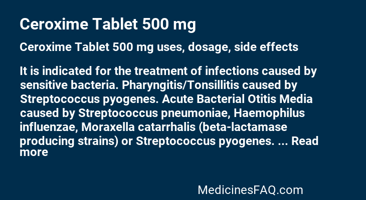 Ceroxime Tablet 500 mg