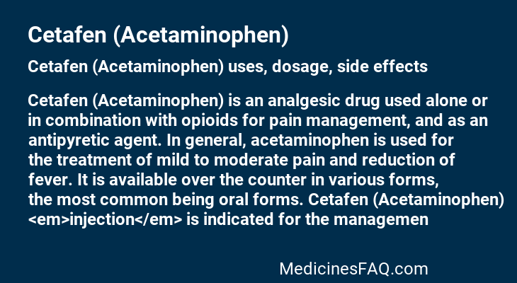 Cetafen (Acetaminophen)