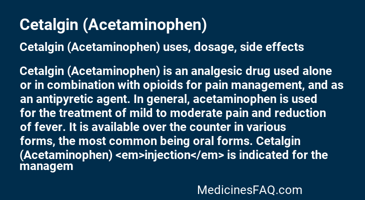 Cetalgin (Acetaminophen)