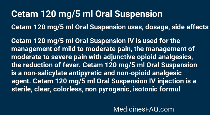 Cetam 120 mg/5 ml Oral Suspension