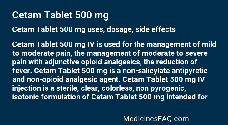 Cetam Tablet 500 mg