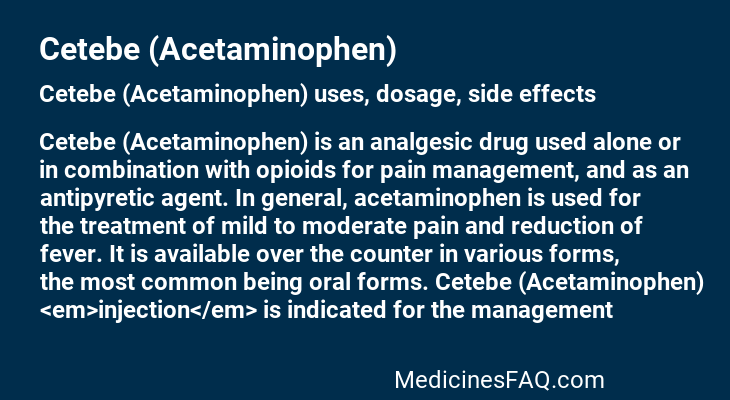 Cetebe (Acetaminophen)