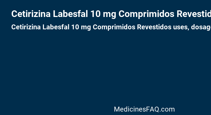 Cetirizina Labesfal 10 mg Comprimidos Revestidos