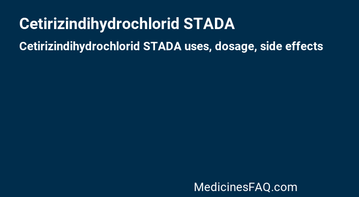 Cetirizindihydrochlorid STADA