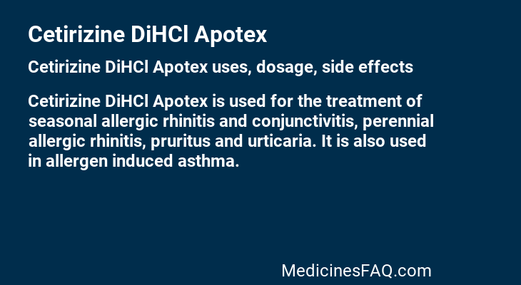 Cetirizine DiHCl Apotex