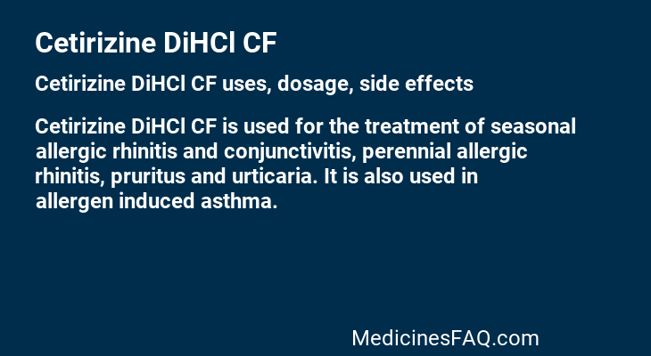 Cetirizine DiHCl CF