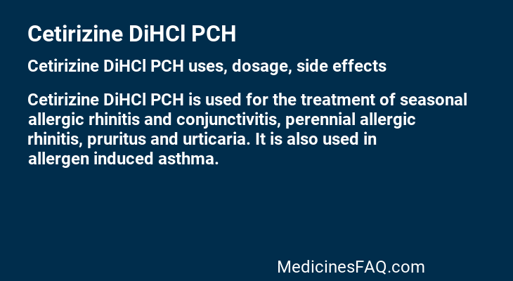 Cetirizine DiHCl PCH