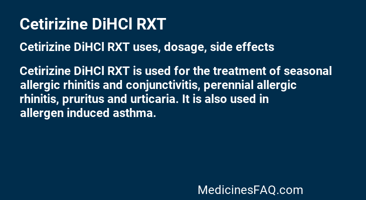 Cetirizine DiHCl RXT