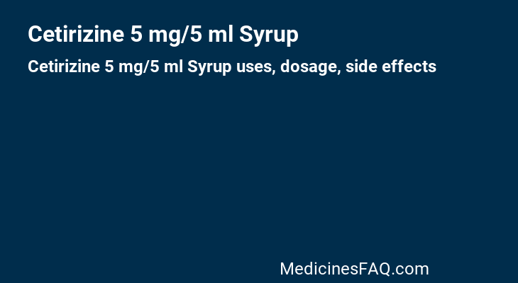 Cetirizine 5 mg/5 ml Syrup