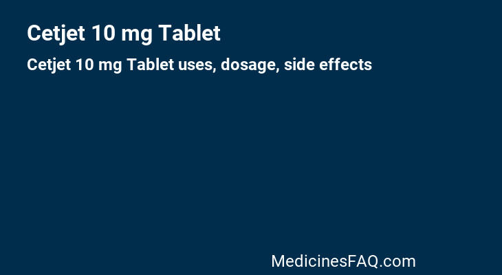 Cetjet 10 mg Tablet