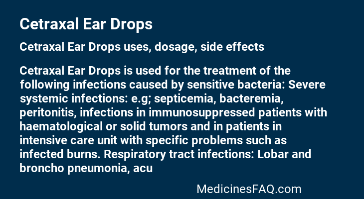 Cetraxal Ear Drops