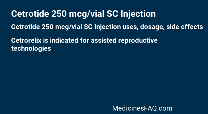 Cetrotide 250 mcg/vial SC Injection