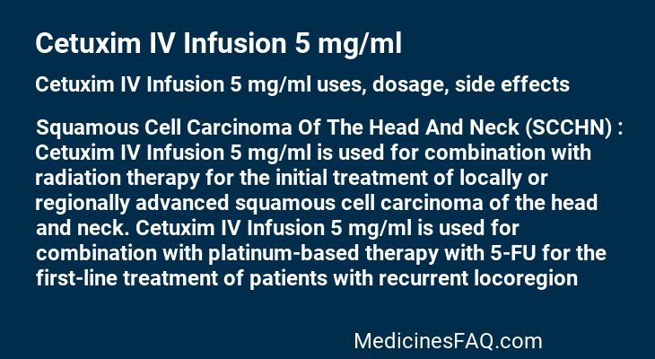 Cetuxim IV Infusion 5 mg/ml