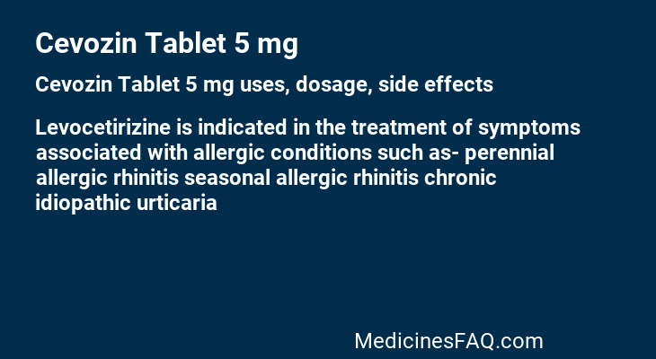 Cevozin Tablet 5 mg