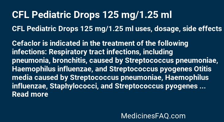 CFL Pediatric Drops 125 mg/1.25 ml