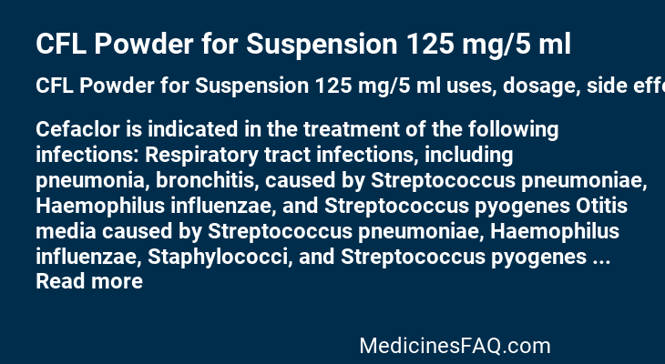 CFL Powder for Suspension 125 mg/5 ml