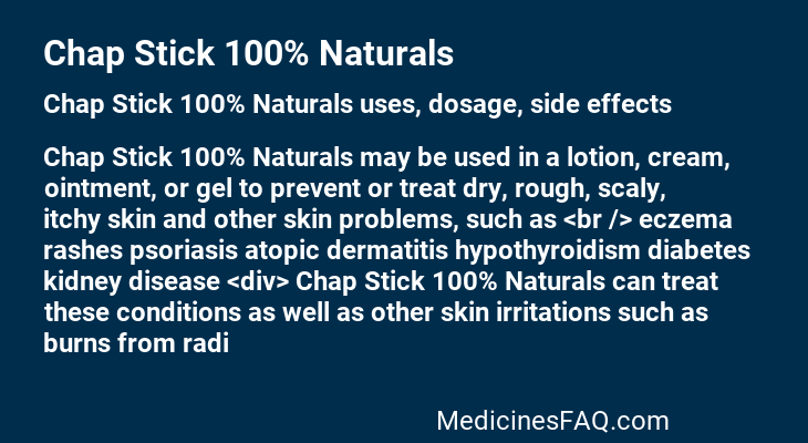 Chap Stick 100% Naturals