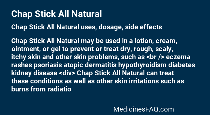 Chap Stick All Natural