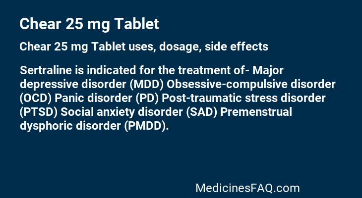 Chear 25 mg Tablet