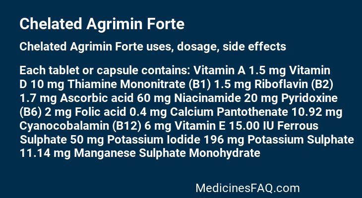 Chelated Agrimin Forte