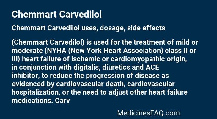 Chemmart Carvedilol