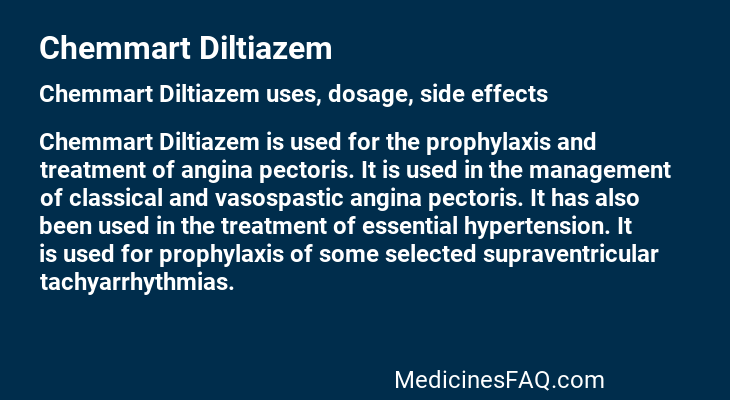 Chemmart Diltiazem