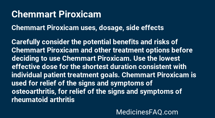 Chemmart Piroxicam