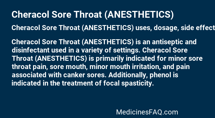 Cheracol Sore Throat (ANESTHETICS)