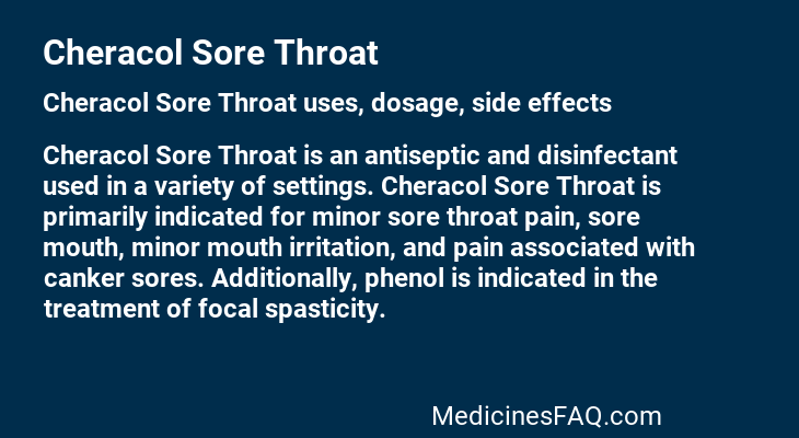 Cheracol Sore Throat