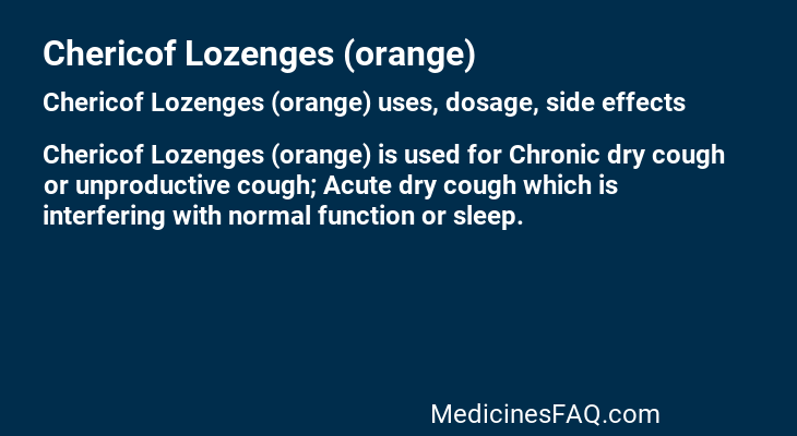Chericof Lozenges (orange)